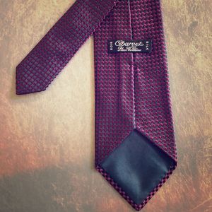 Charvet Place Vendome Navy and Purple Silk Tie